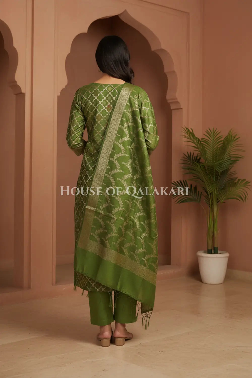 chanderi cotton dress material 0213 back pose