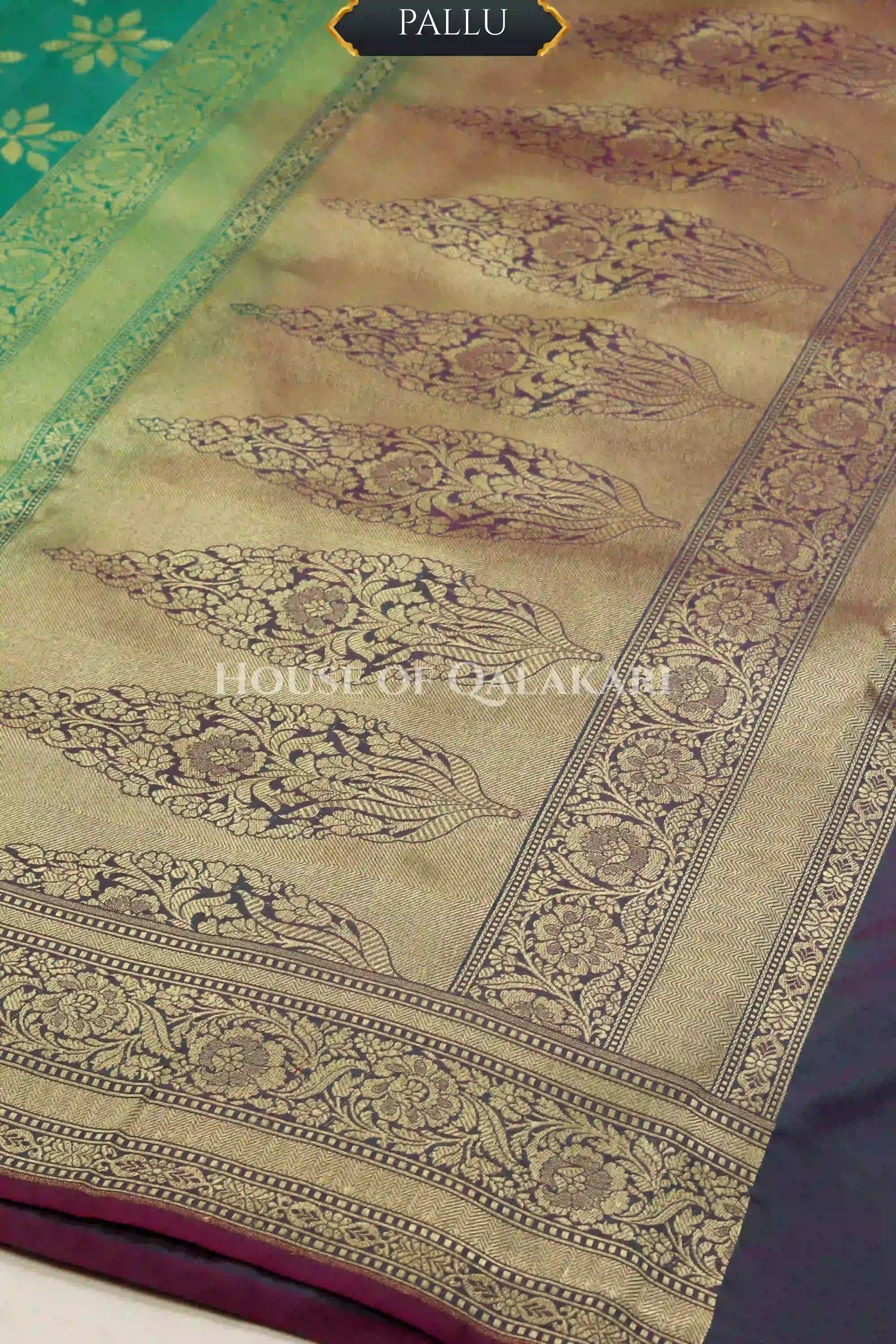 georget silk saree pallu