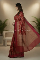 mulmul cotton patola saree 0413 side pose