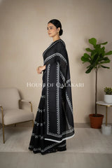mulmul cotton bagru saree 405 side pose