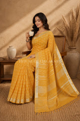 linen cotton saree 487 sitting pose