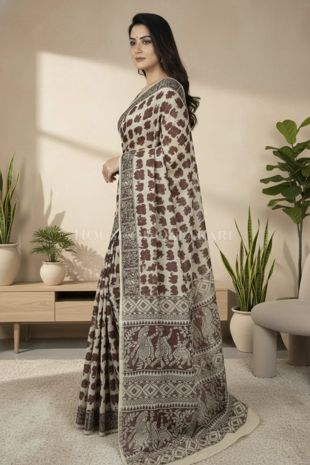 cotton kalamkari saree 0463 park pose