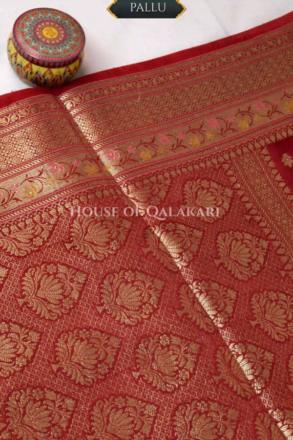 monga pure silk saree pallu