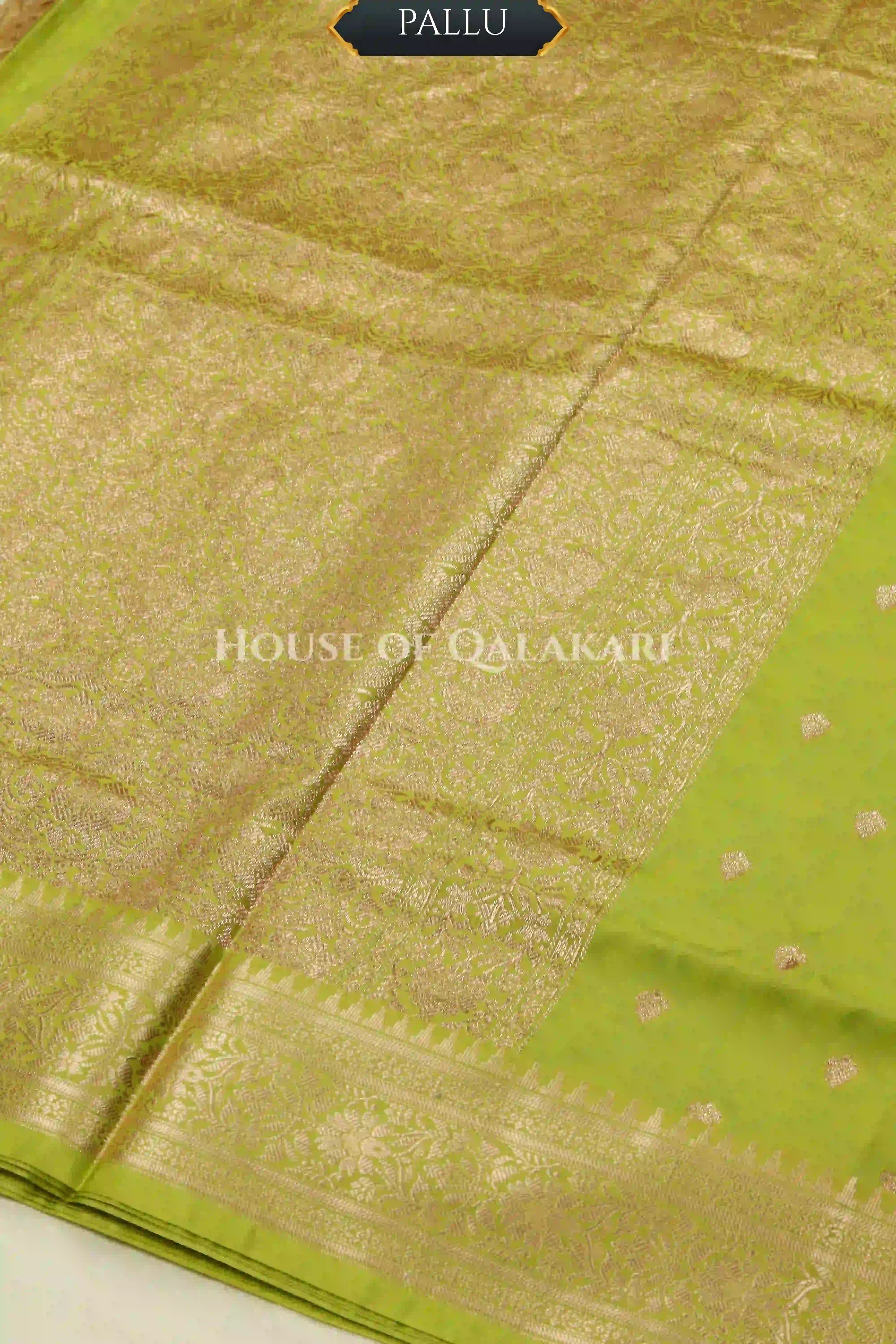 Mushroom silk Saree pallu