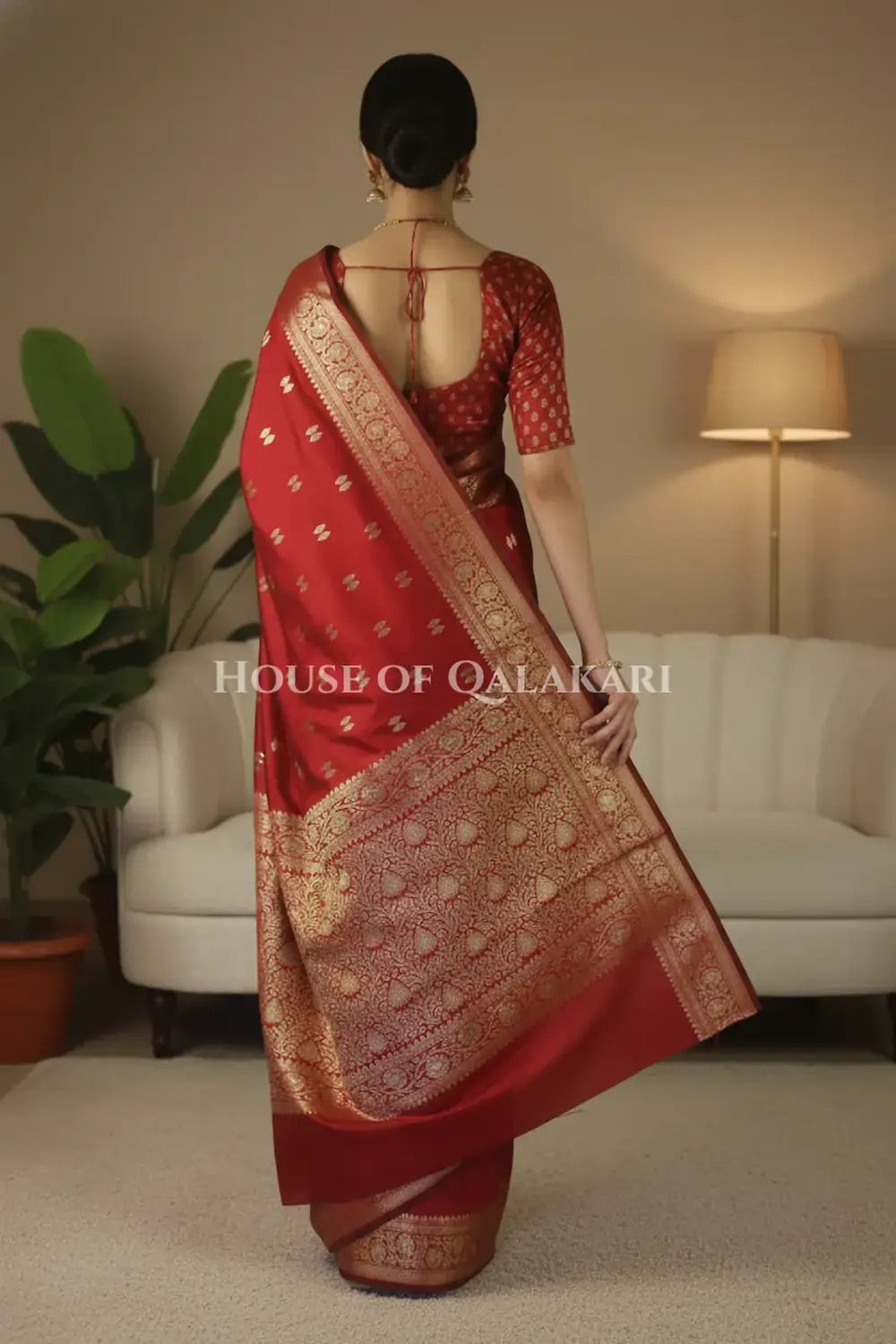 Silk Saree back pose