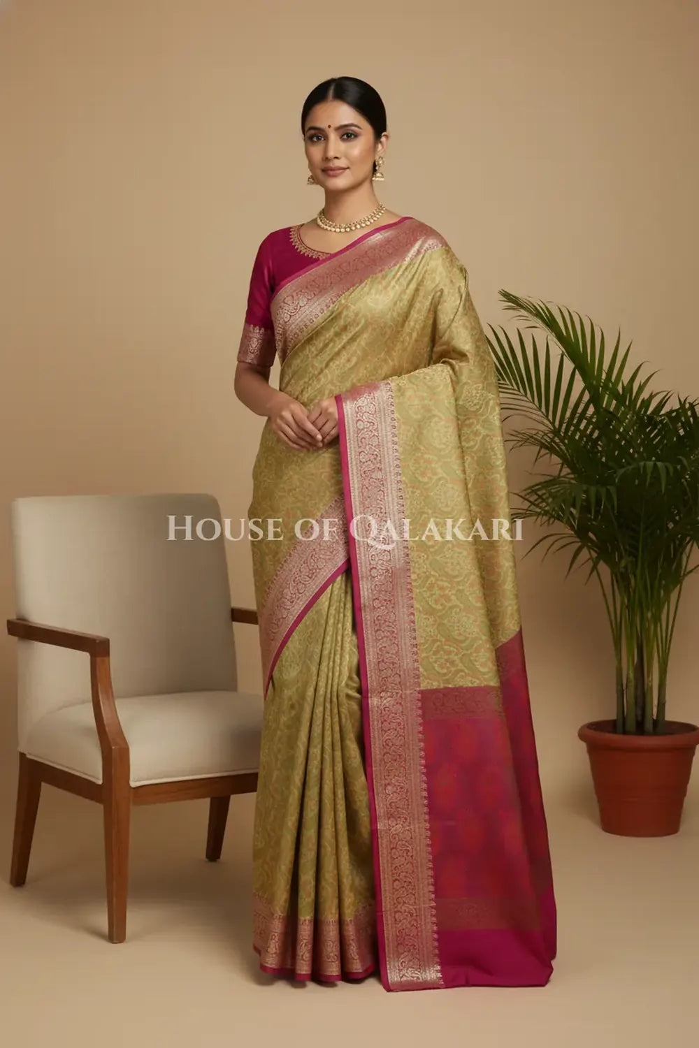Tanchui Cotton Saree front pose