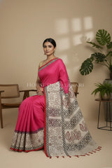 chennuri silk kalamkari saree 0448 office pose