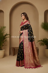 Katan Silk Saree side pose