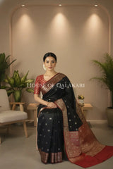 Silk Saree sitting pose