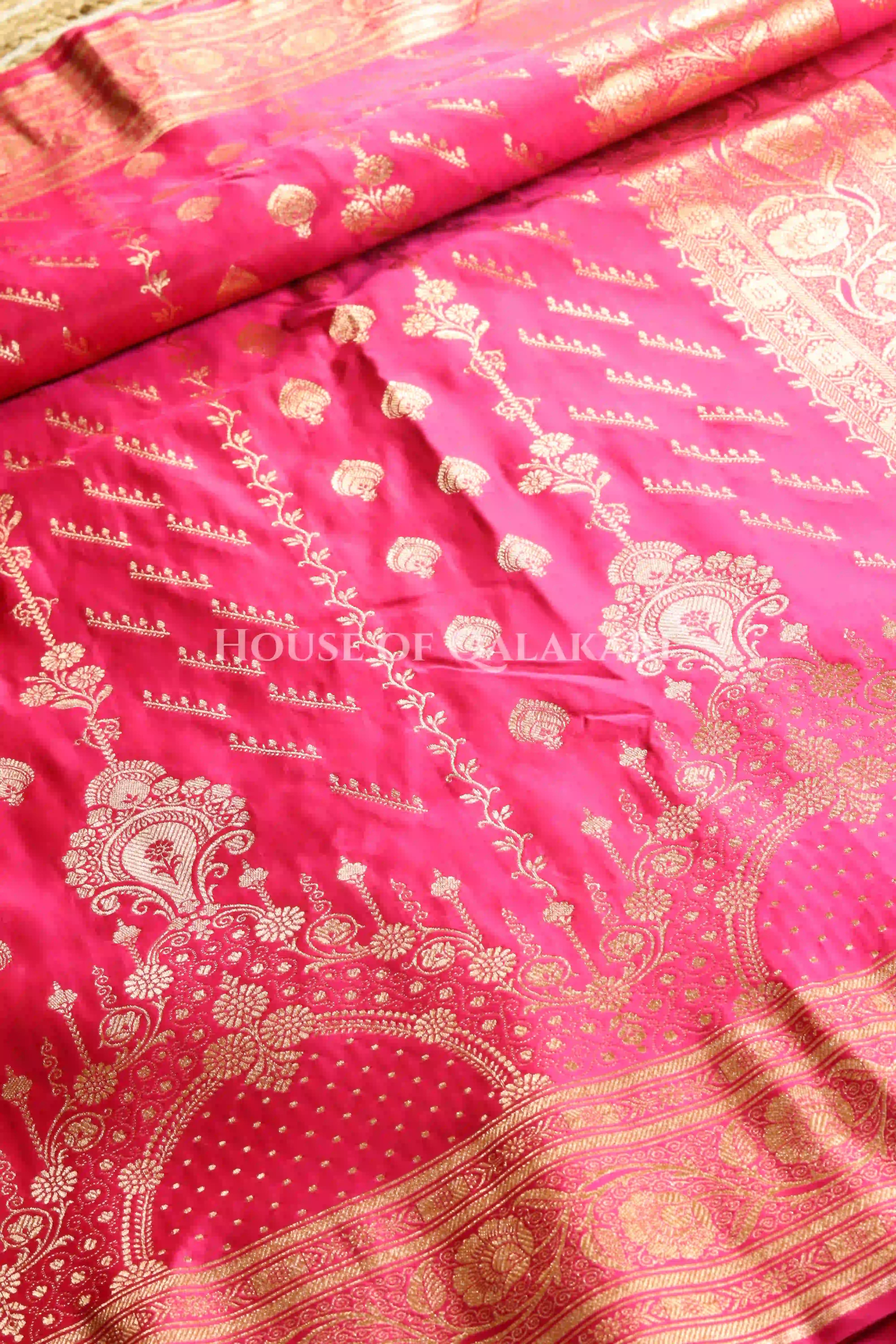 Double Katan Silk Saree body