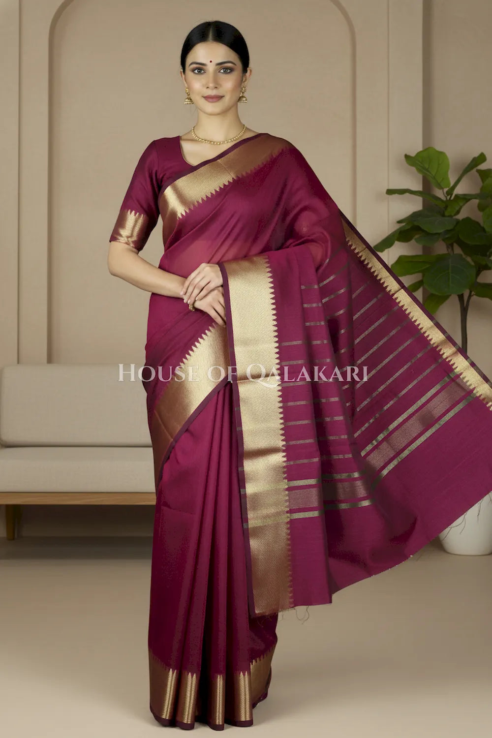 cotton saree 0335 front pose