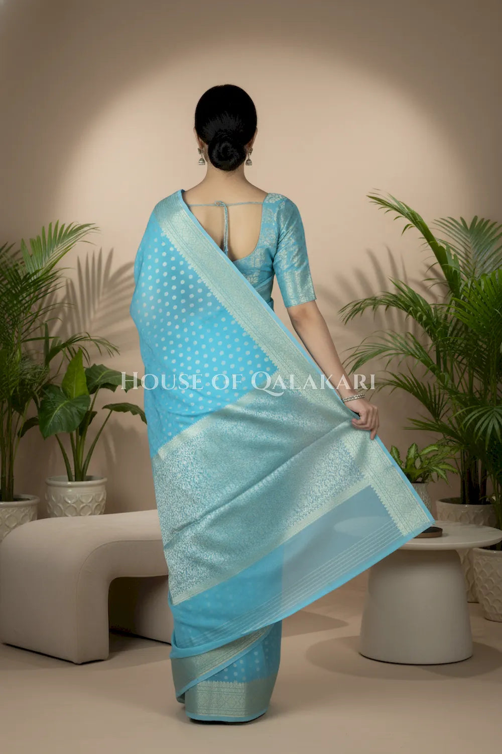 cotton saree 0355 back pose
