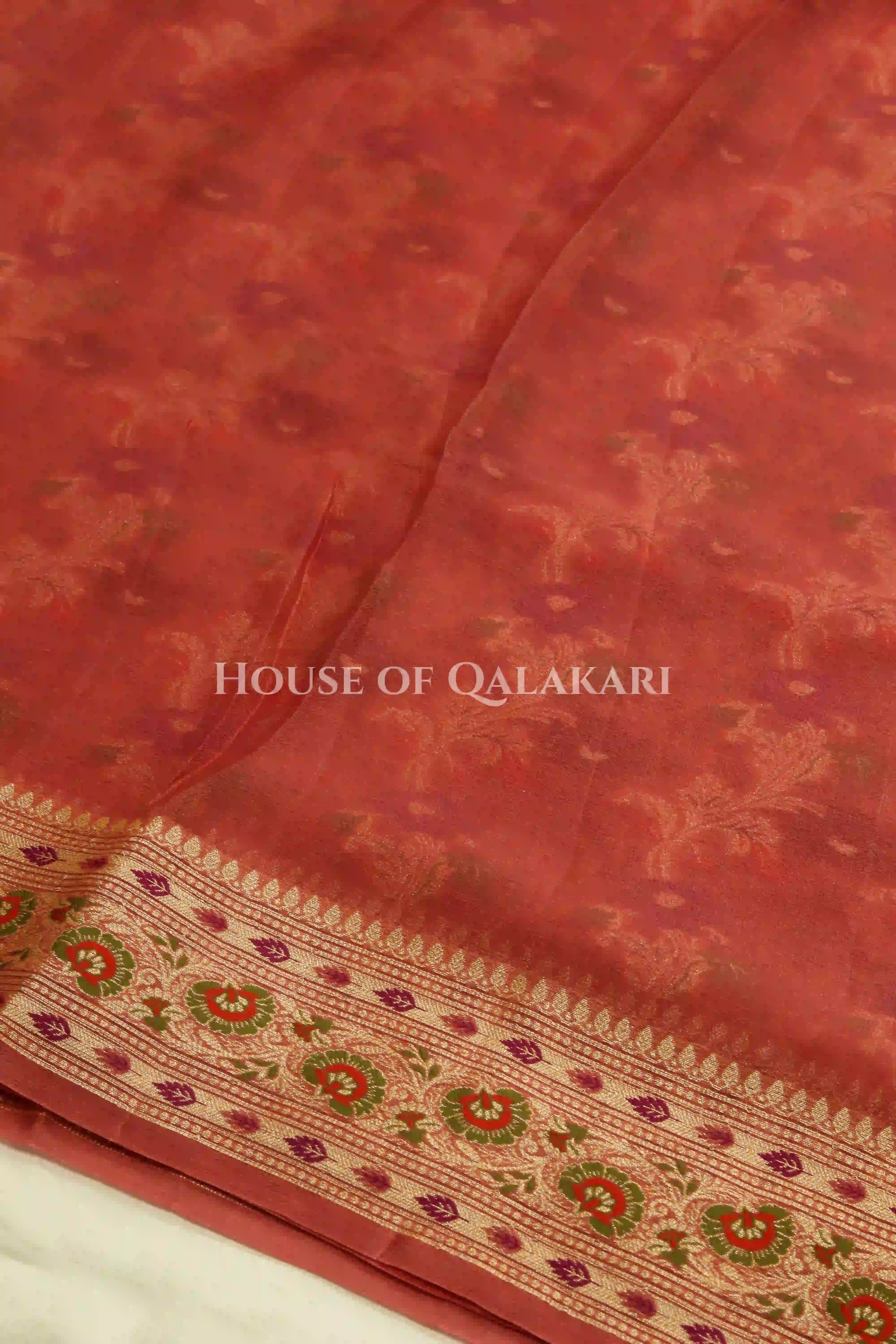 Khaddi Georget Silk Saree Blouse