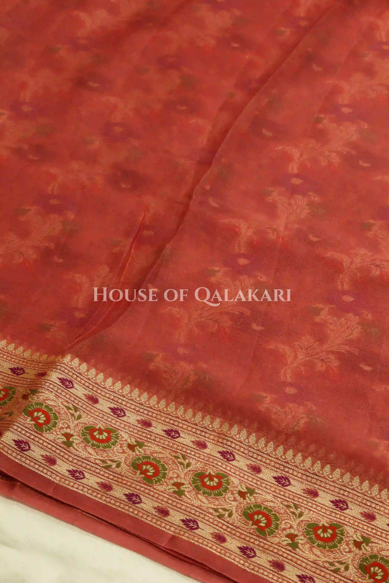 Khaddi Georget Silk Saree Blouse