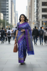 mulmul cotton patola saree 0417 outdoor pose