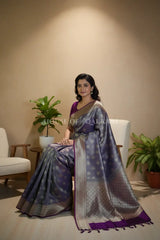 georget silk saree sitting pose