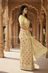 Khaddi Georget Silk Saree Side Pose