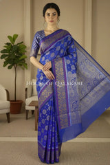 mulmul cotton patola saree front pose