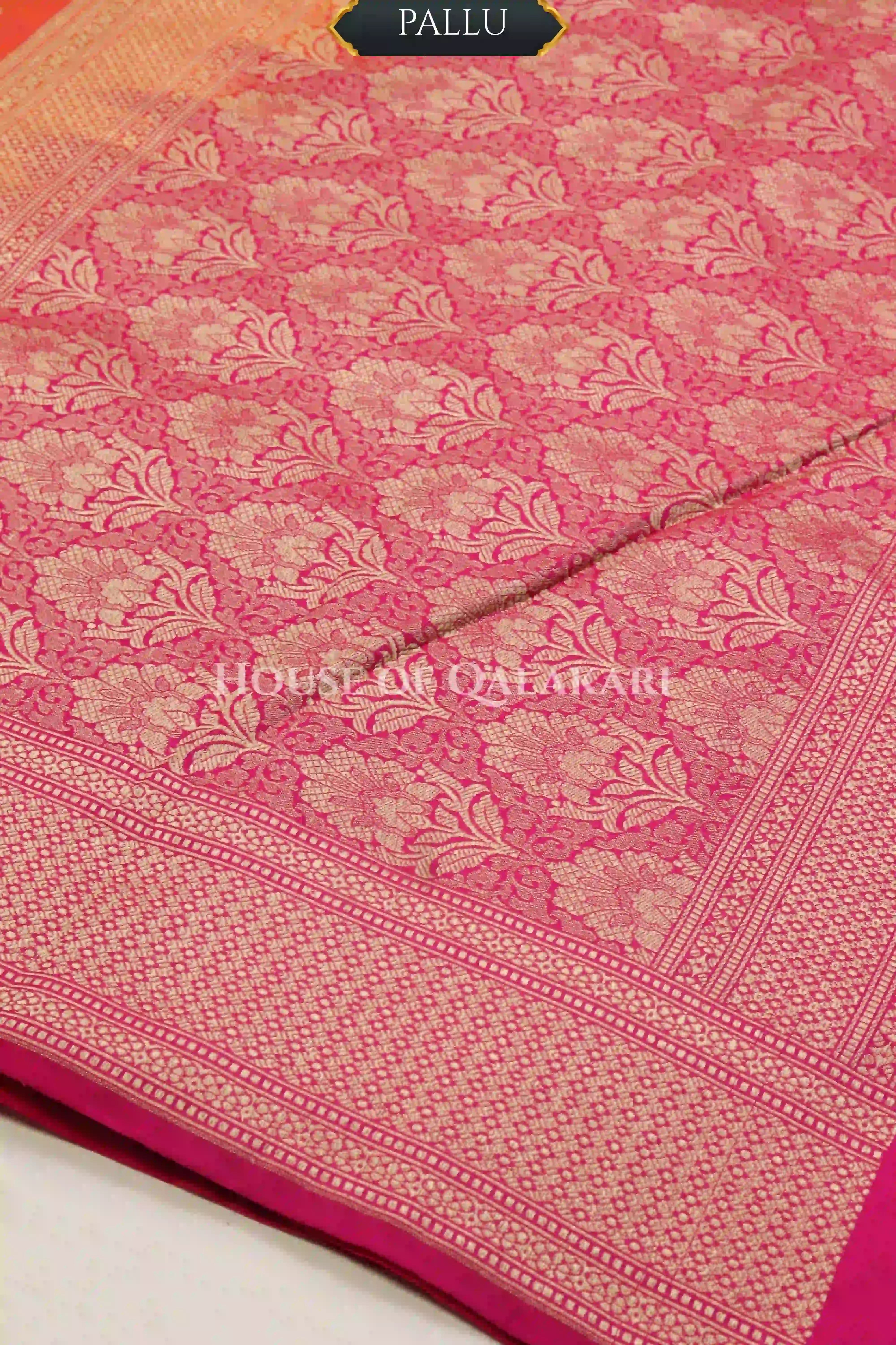 georget silk saree pallu