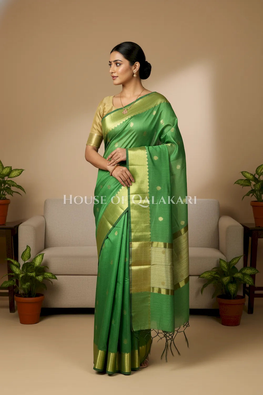 cotton saree 0348 side pose