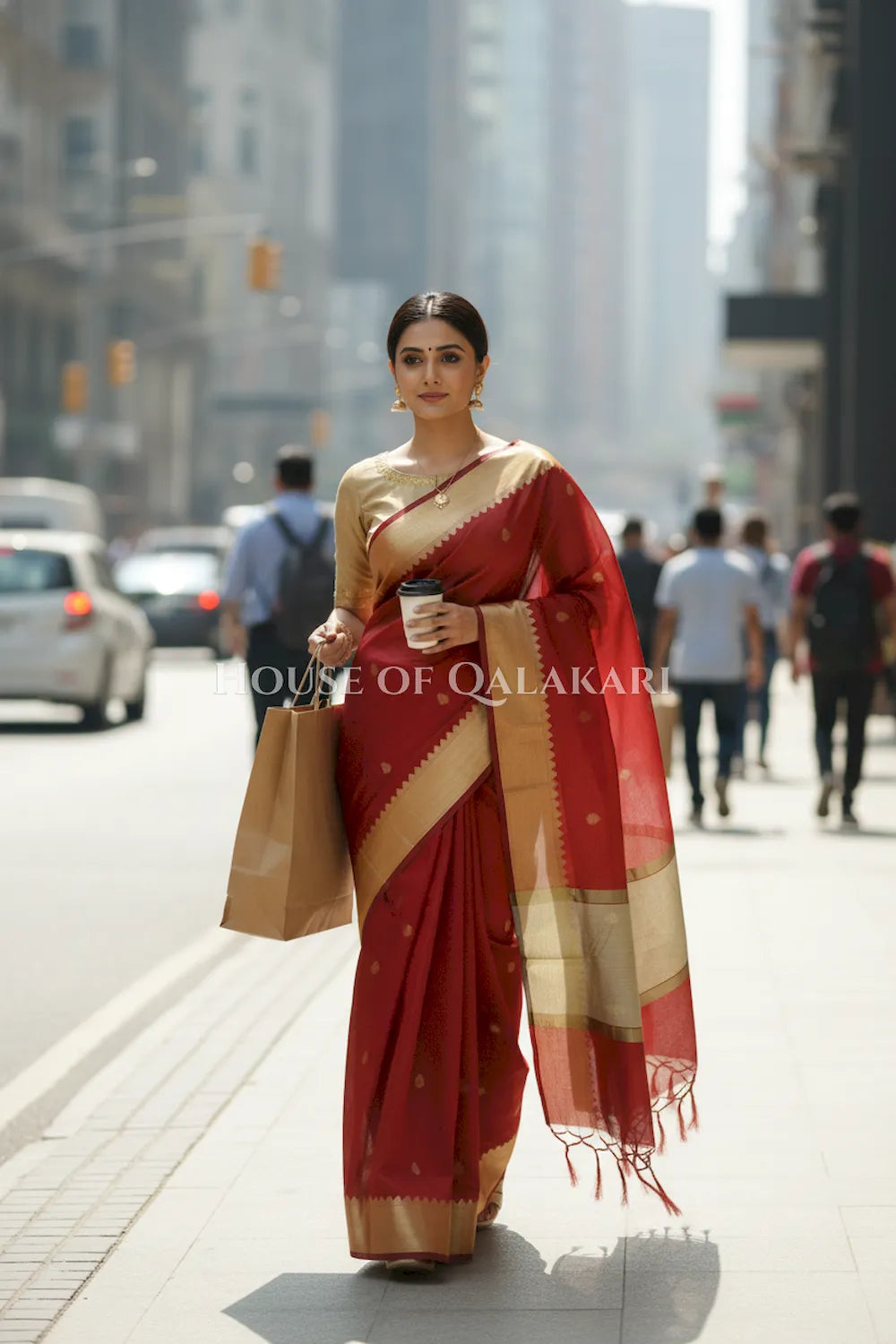 cotton saree 0347 outdoor pose