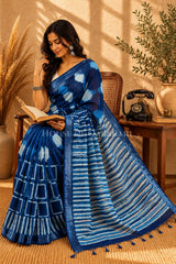 linen cotton saree 485 sitting pose