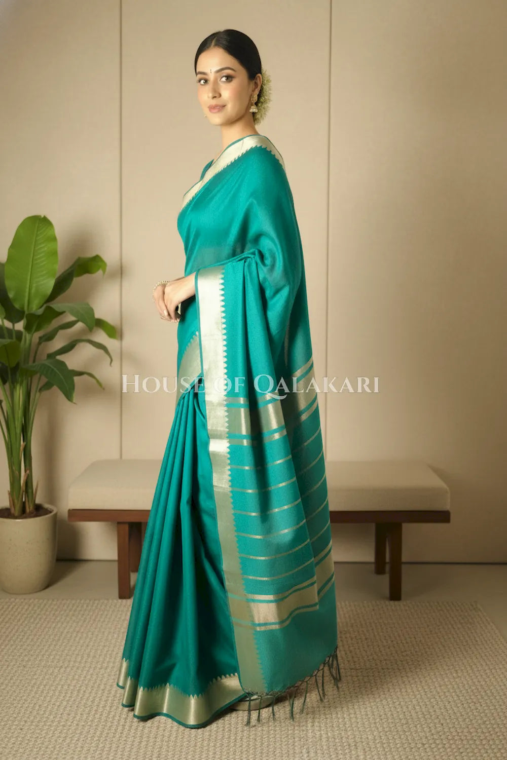 cotton saree 0341 side pose