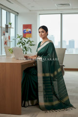 cotton saree 0333 office pose1