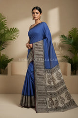 chennuri silk kalamkari saree 0445 front pose