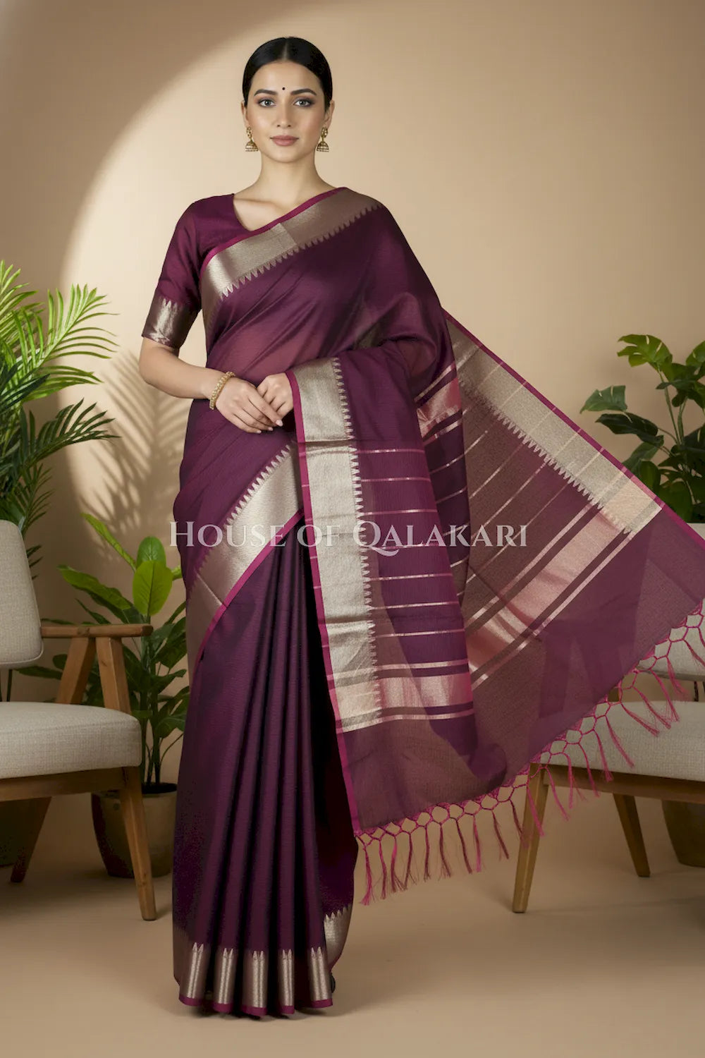 cotton saree 0336 front pose