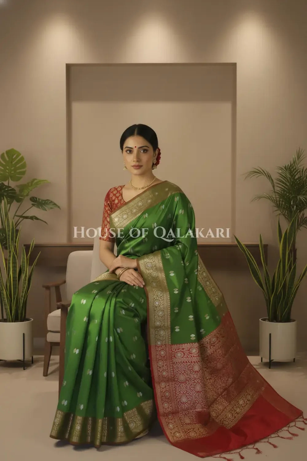 Silk Saree sitting pose