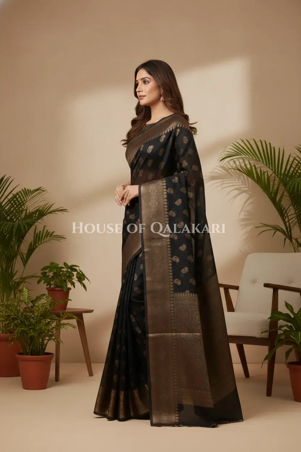 Cotton Saree side pose