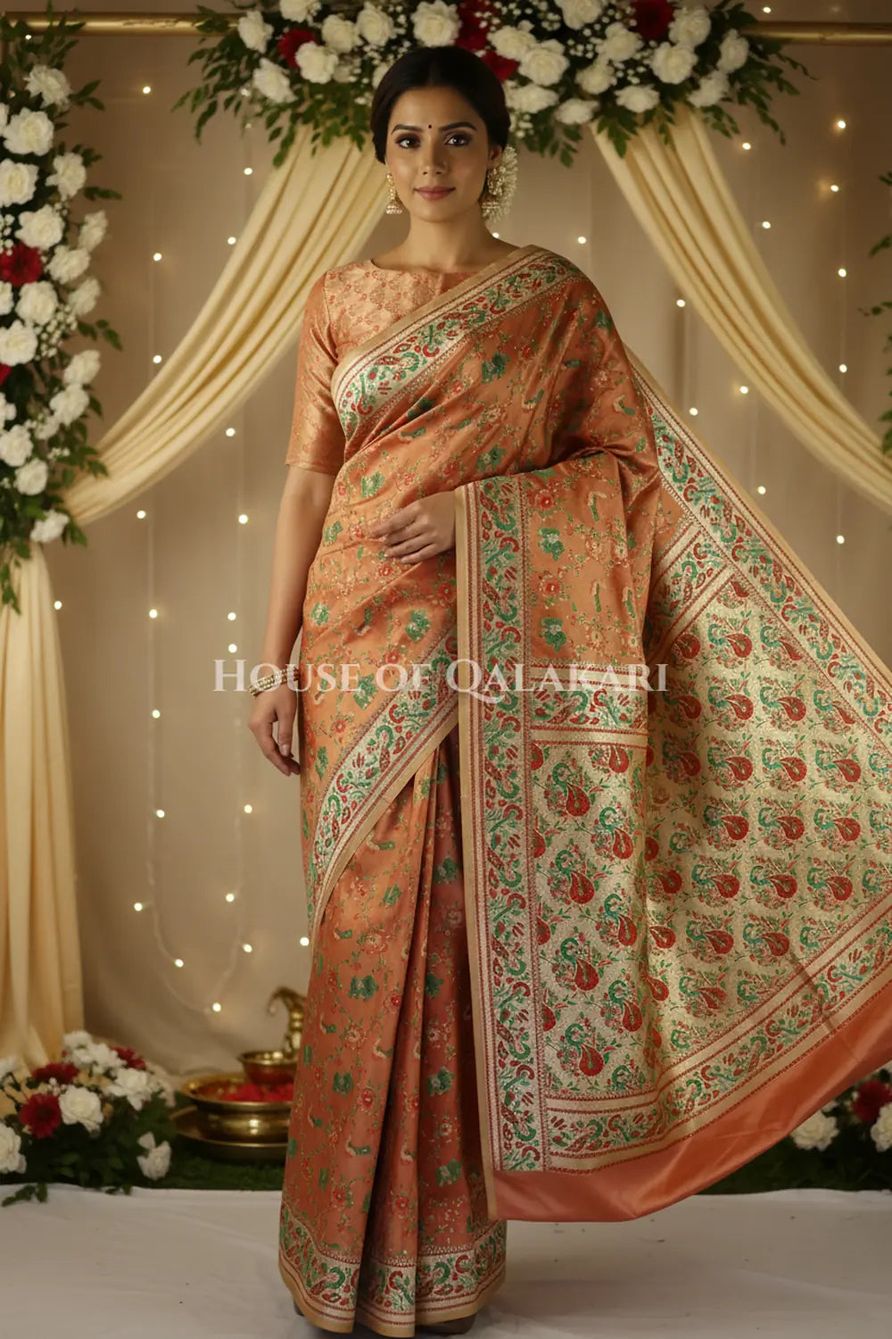 Satan Silk Saree front pose