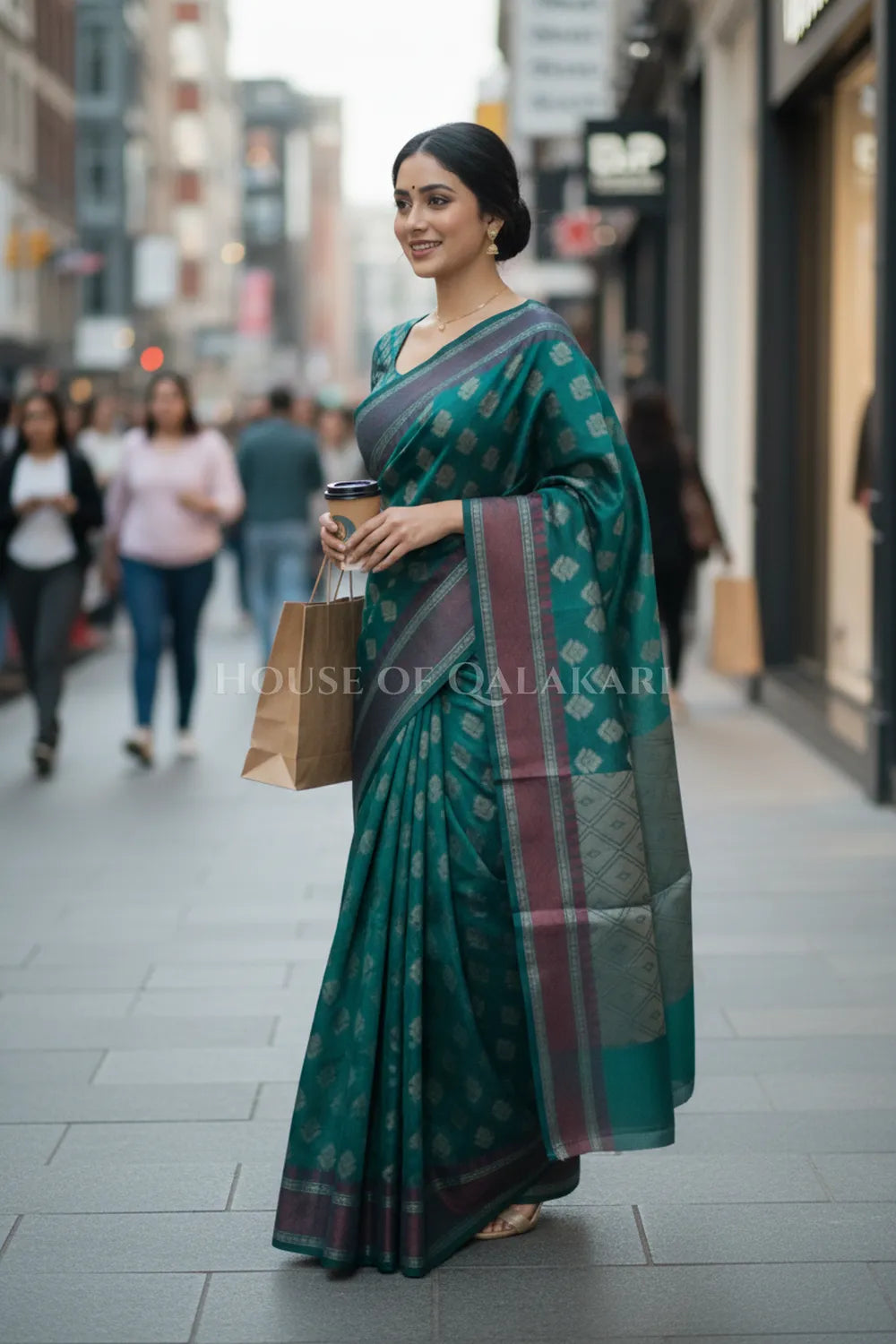 mulmul cotton patola saree 0423 outdoor pose