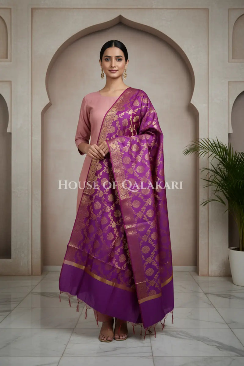 silk dupatta 0242 front pose1
