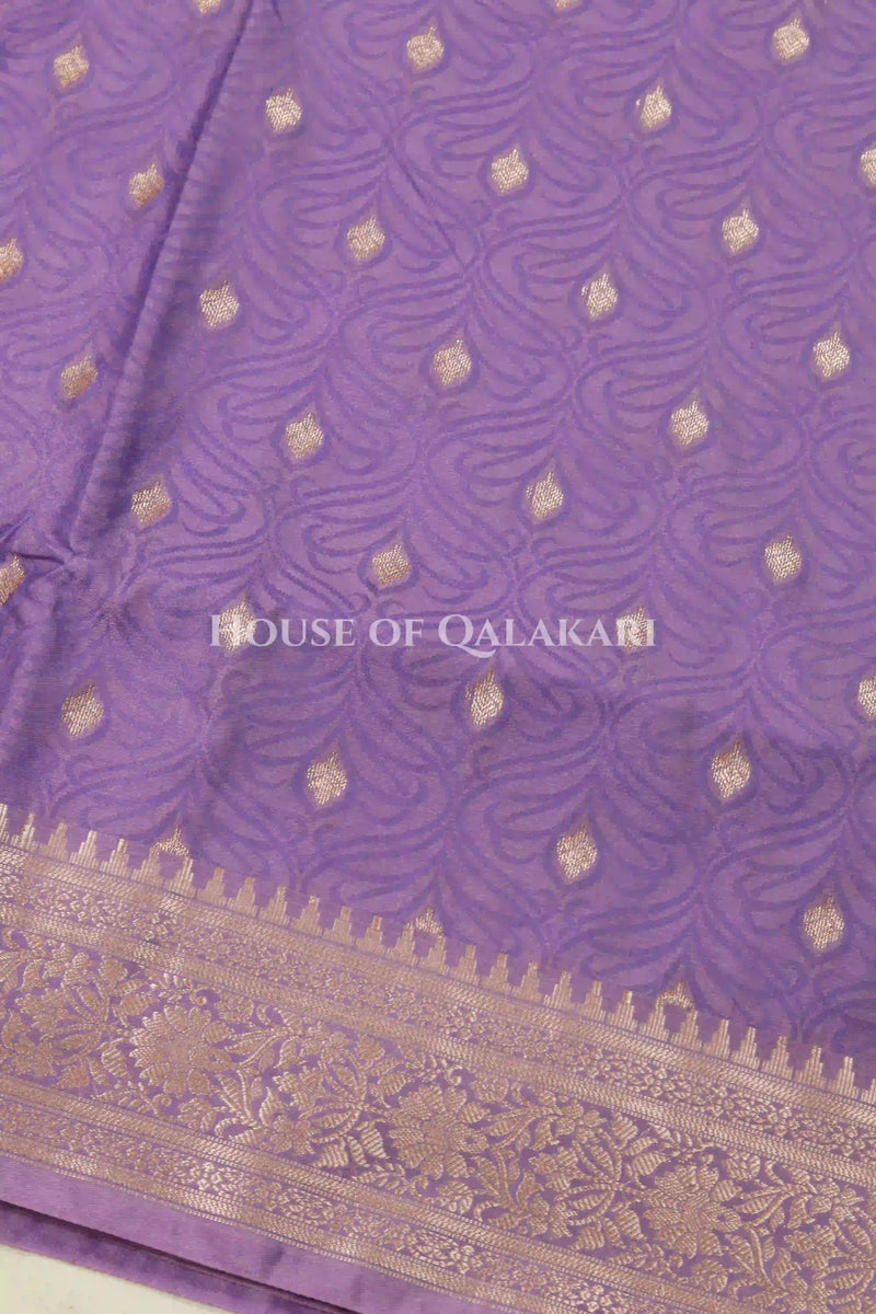 Mushroom silk Saree body