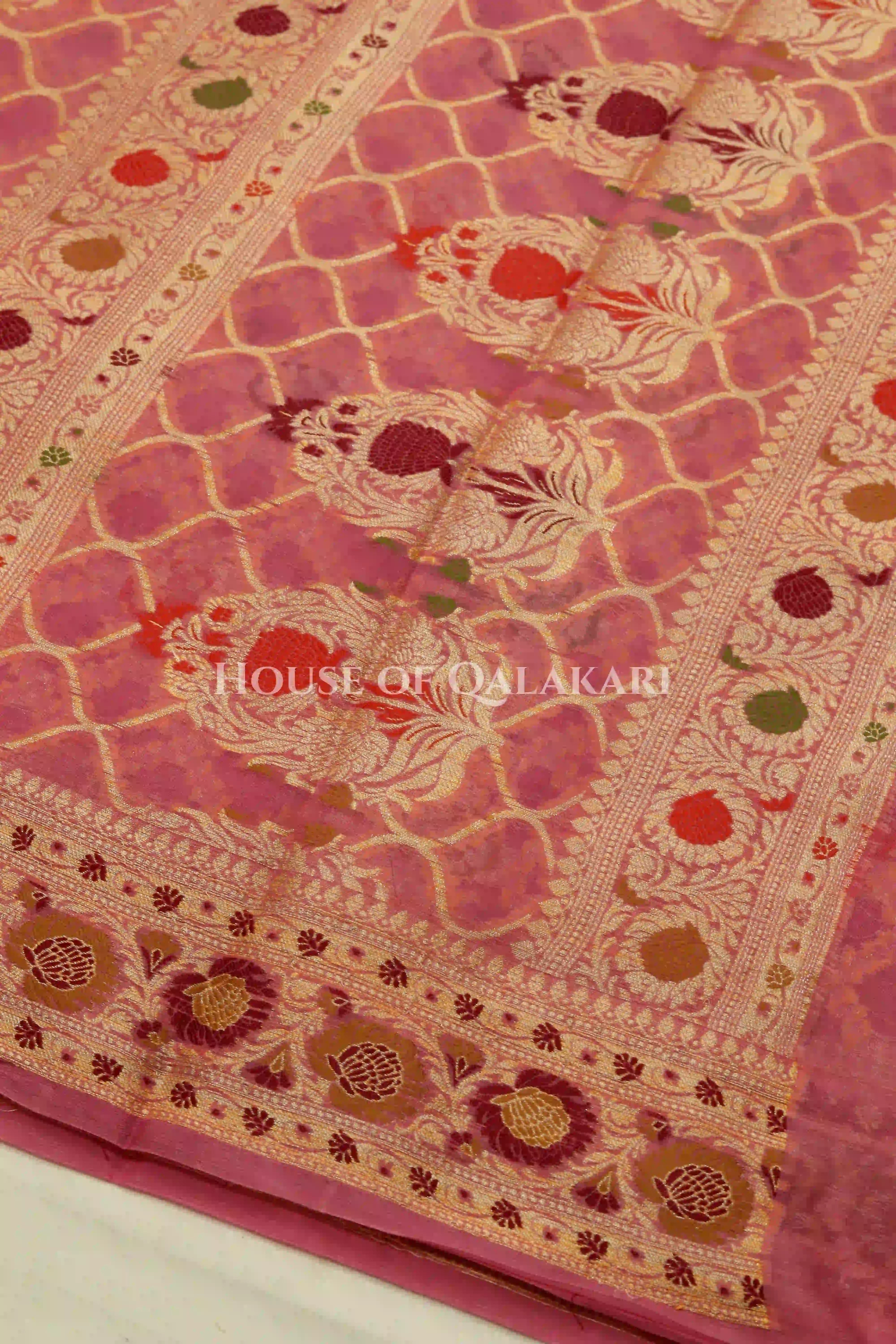 Khaddi Georget Silk Saree Pallu