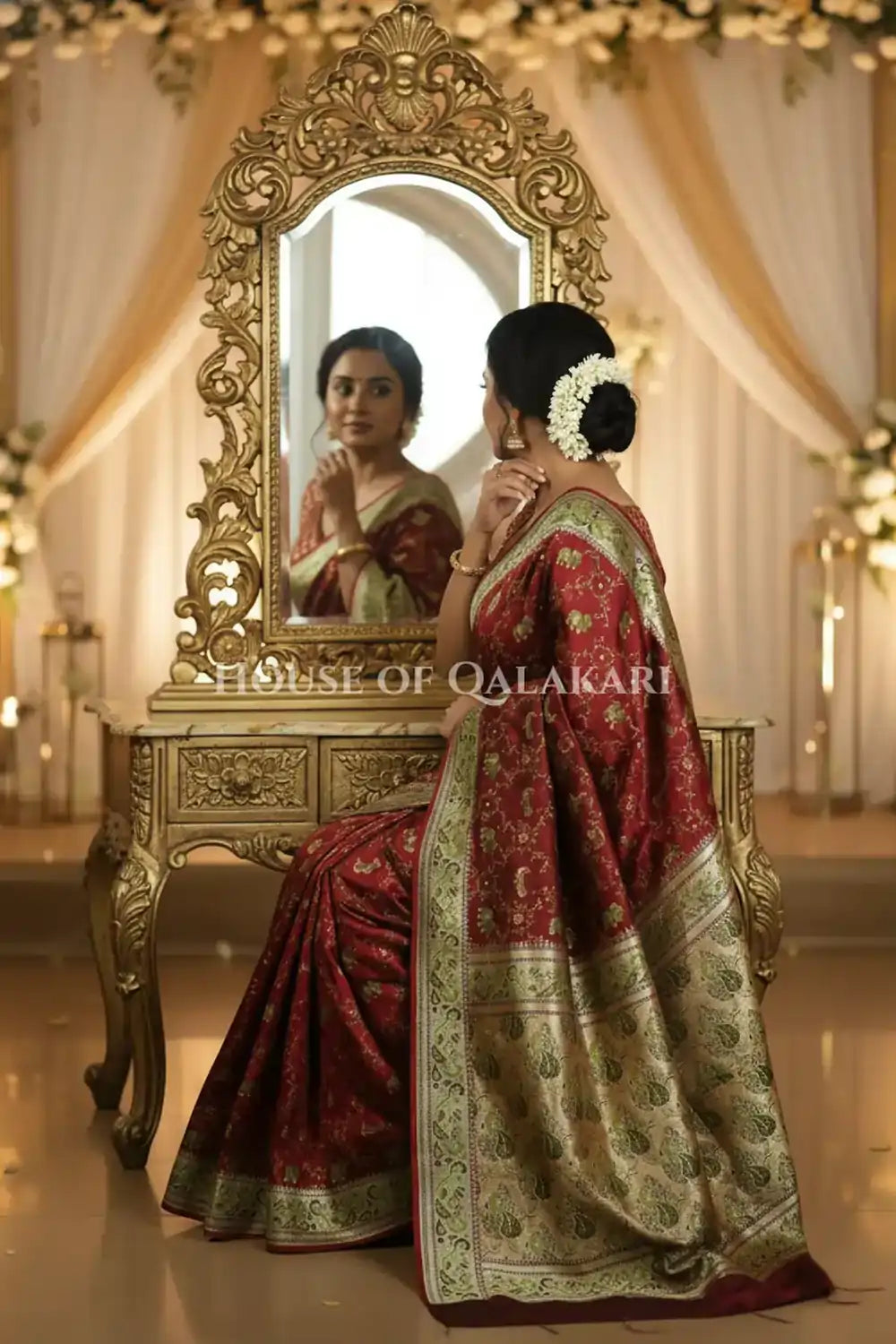 Satan Silk Saree mirror