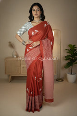 mulmul cotton bagru saree 406 dramatic pose