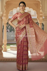 Khaddi Georget Silk Saree Dramatic Pose