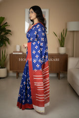 mulmul cotton bagru saree 404 side pose