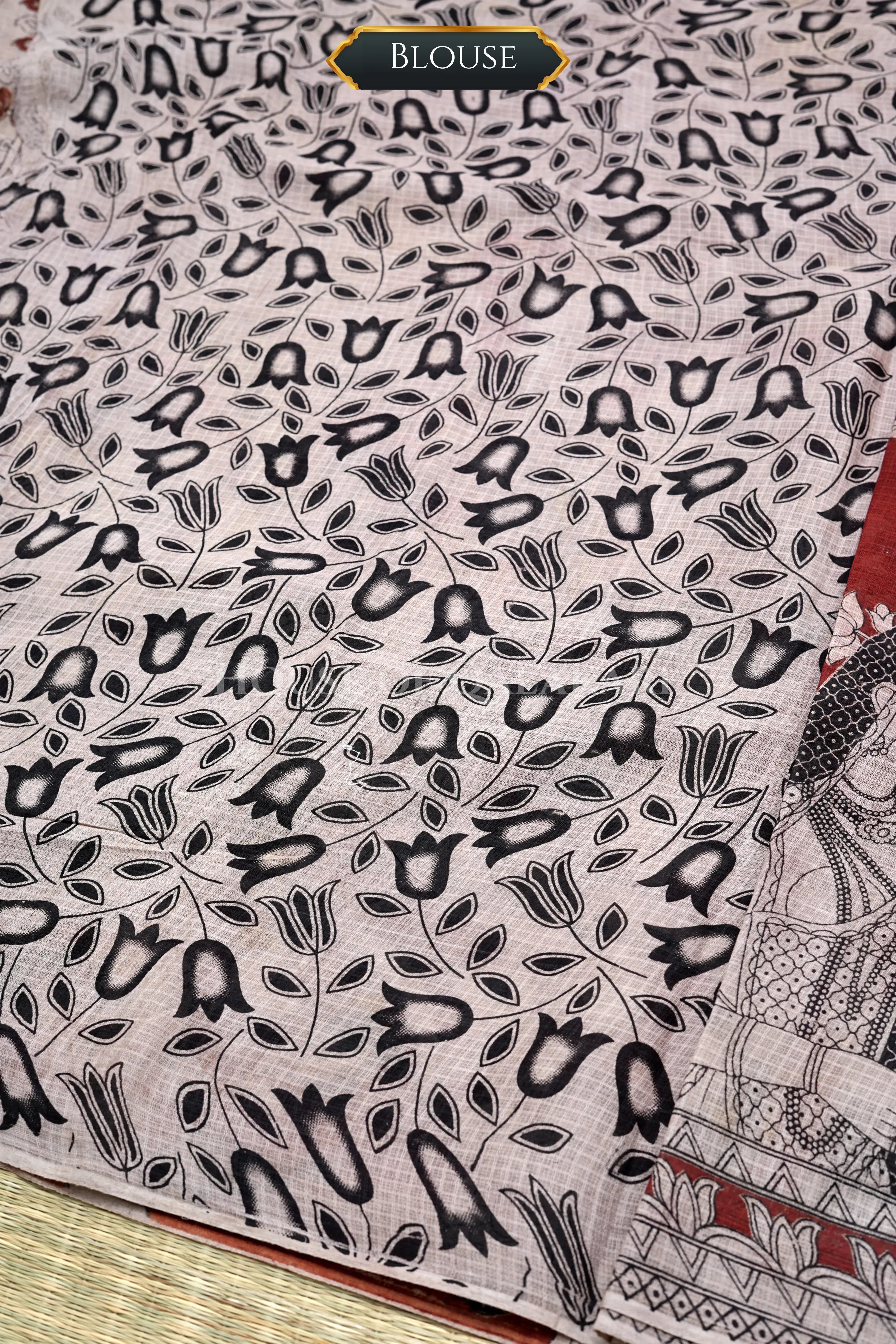 kota cotton kalamkari saree 0452 blouse