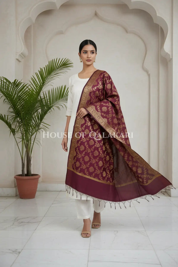 silk dupatta 0246 front pose2
