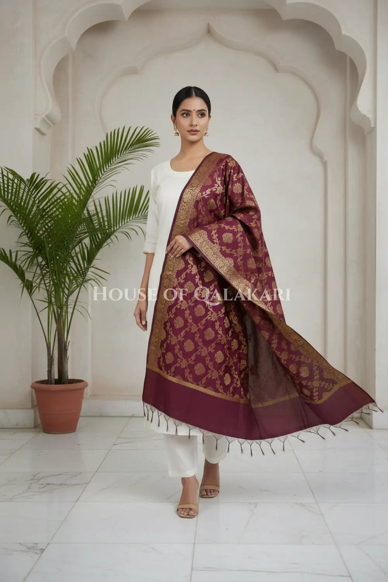 silk dupatta 0246 front pose2