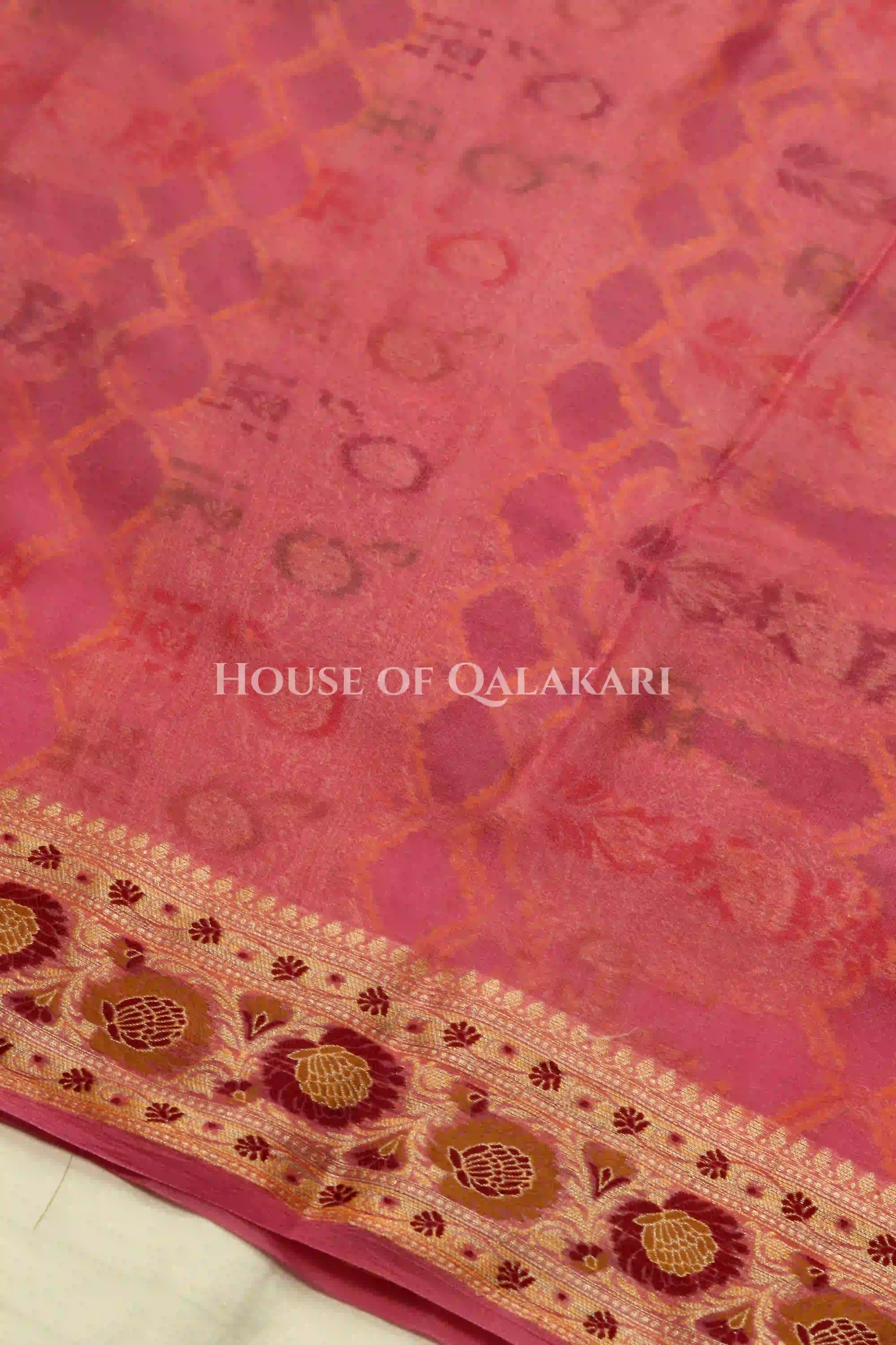 Khaddi Georget Silk Saree Blouse