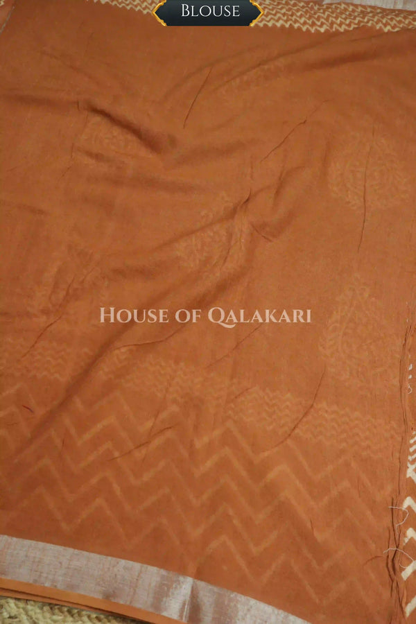 linen cotton saree 492 blouse