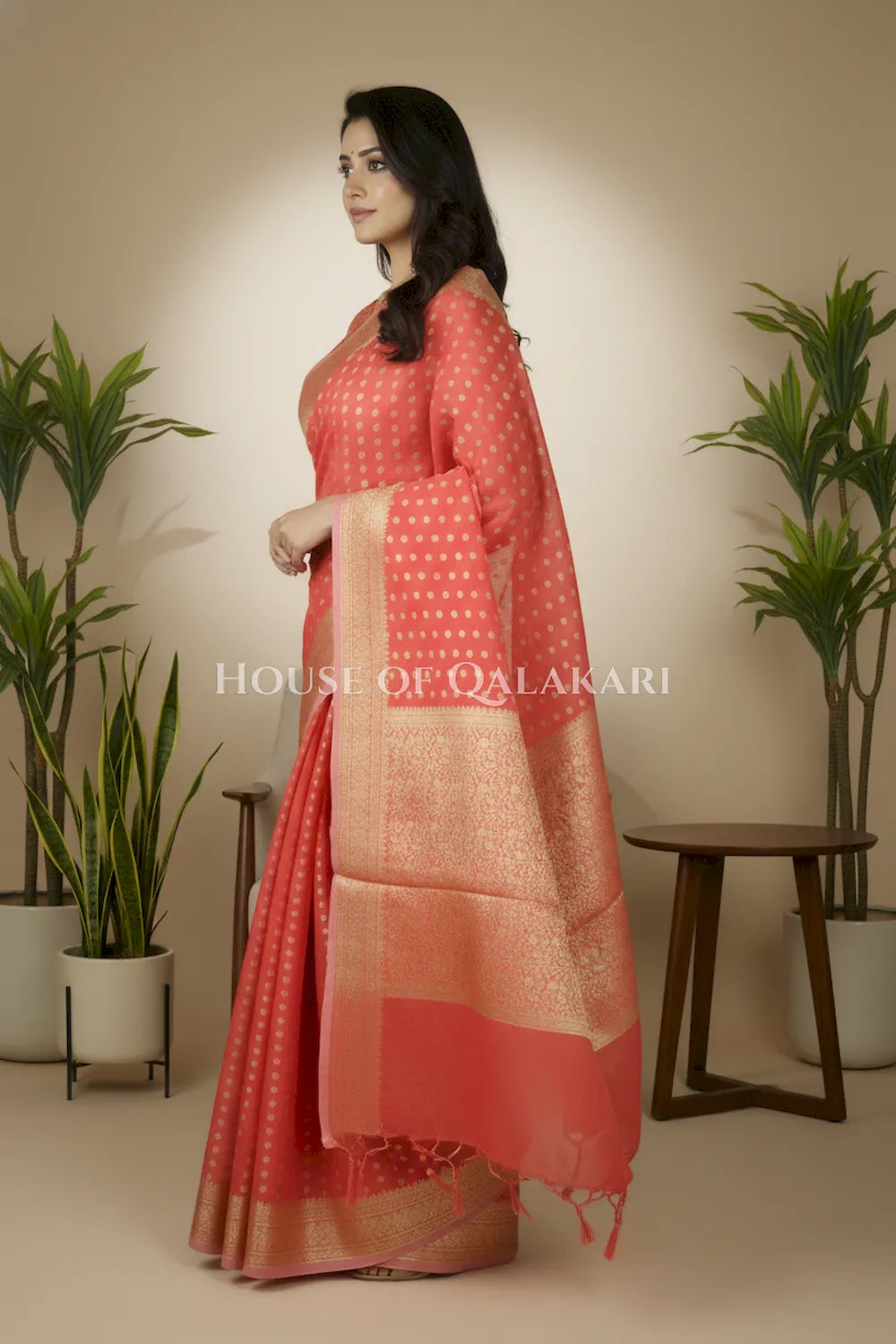 cotton saree 0356 side pose