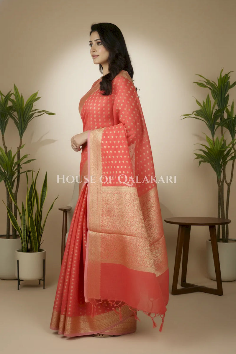 cotton saree 0356 side pose