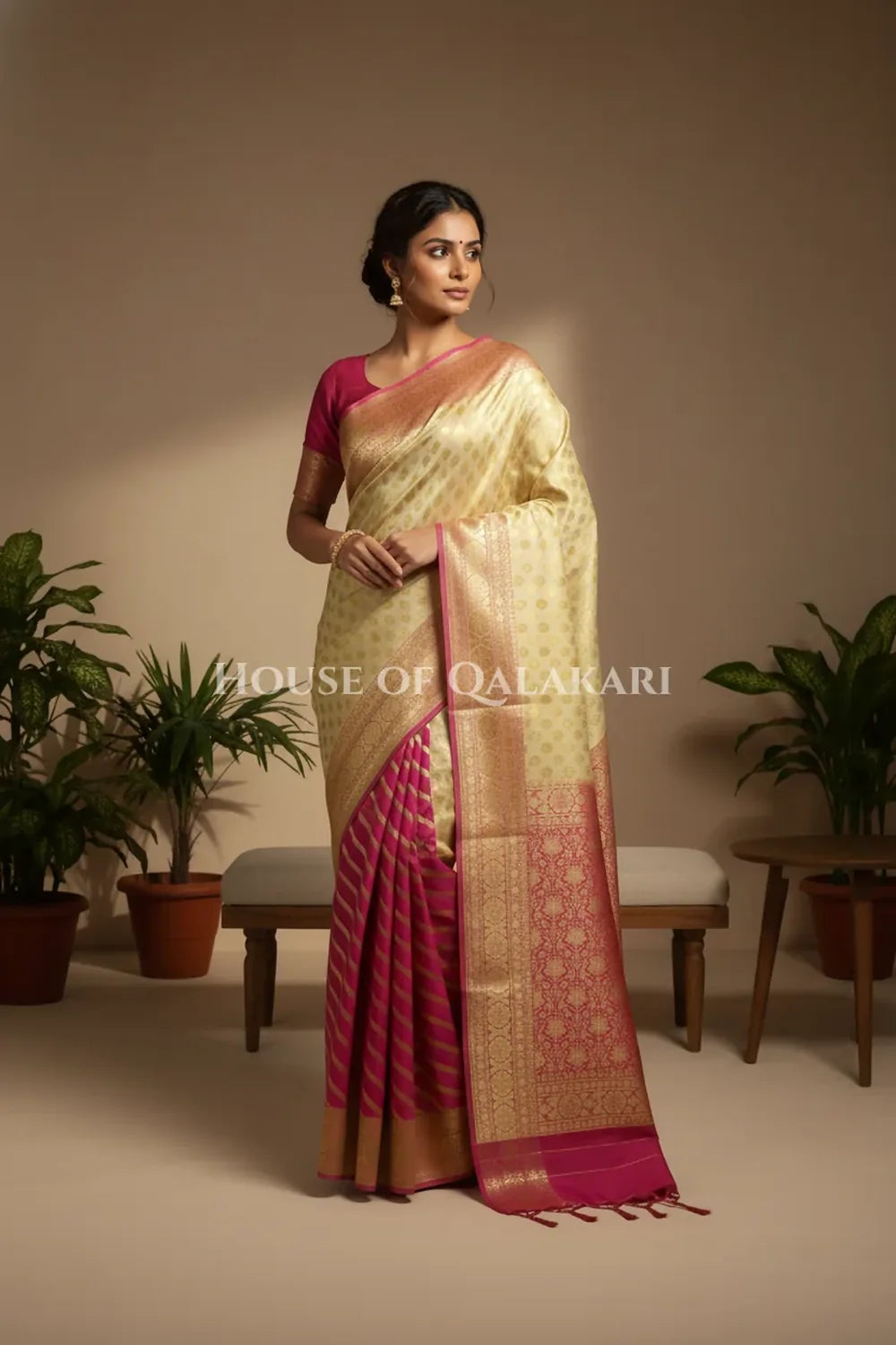 Upadda soft silk Saree side pose