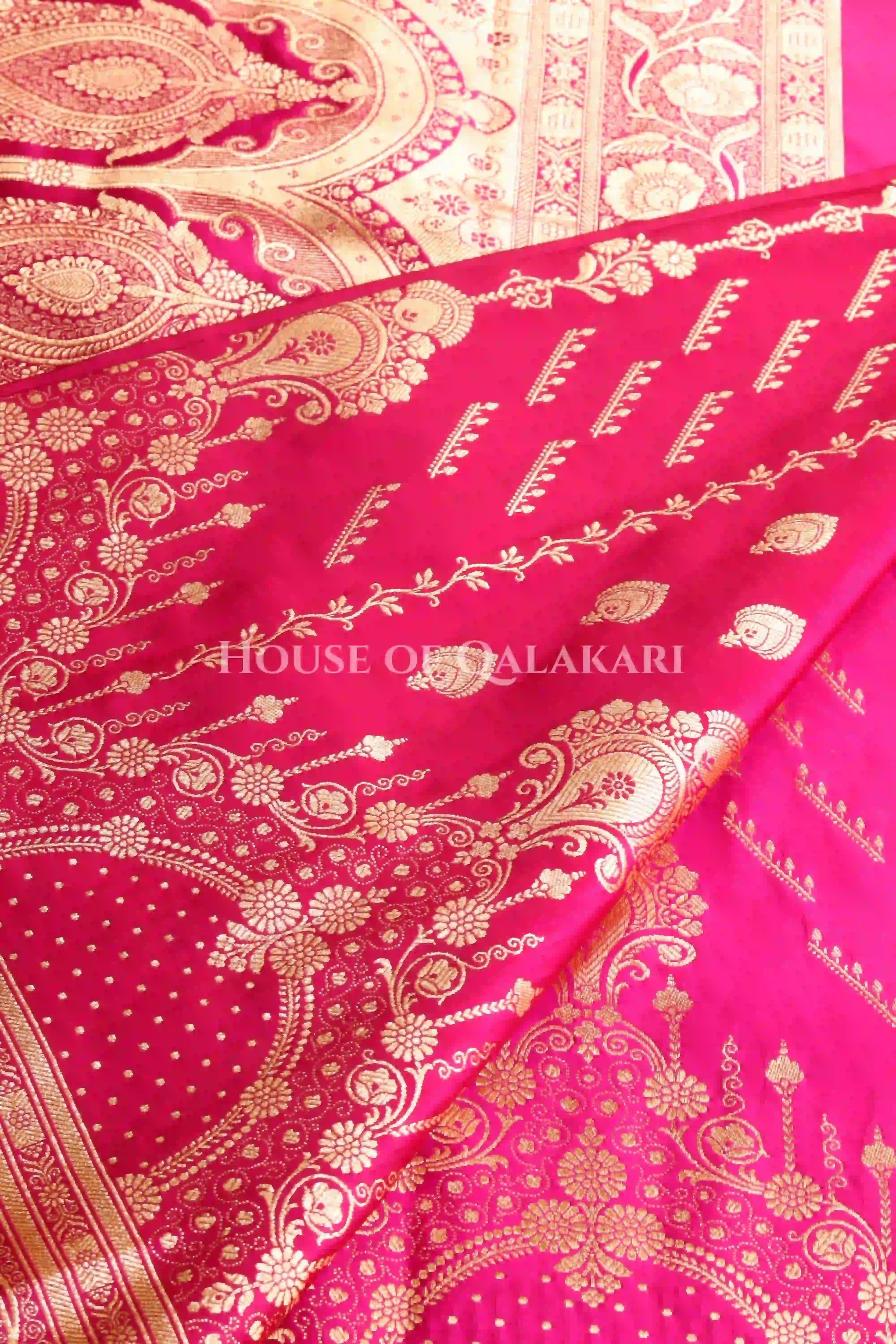 Double Katan Silk Saree body
